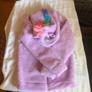 Purple Unicorn Zip up jacket.